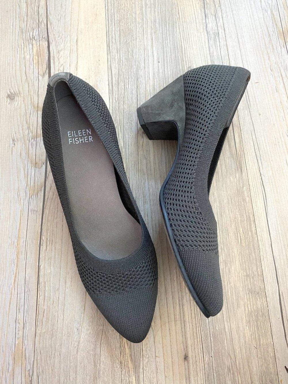 Eileen Fisher Dark Grey Heels - Size 7